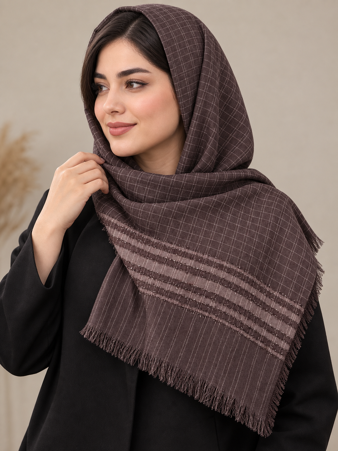 روسری نخی لمه دار