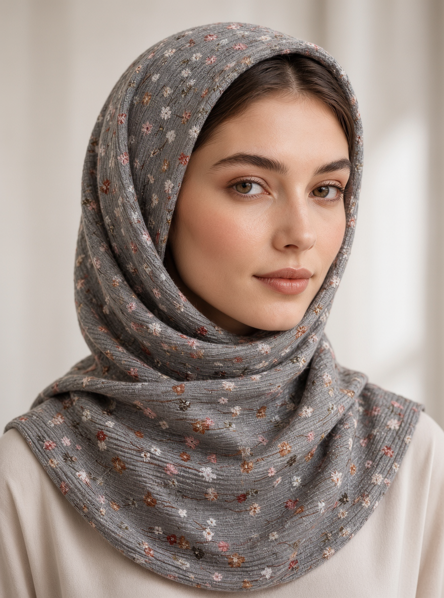 شال نخی طرحدار